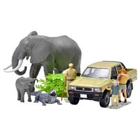 海洋堂×トミカリミテッド ヴィンテージ ジオコレ64 ＃カースナップ29a サファリ2 （トヨタ ハイラックス4WDピックアップ ダブルキャブ付属）