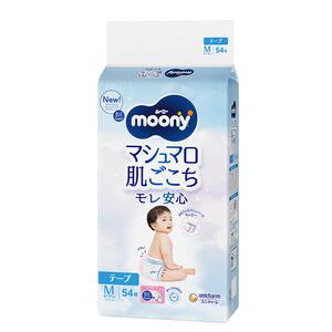 【テープ Mサイズ】moony ムーニーマシュマロ肌ごこち Ｍテープ 54枚（6～11kg）