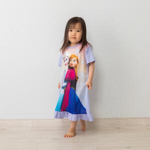 Disney ディズニー アナと雪の女王 ナイトドレス  フリル付き パープル&times;100cm
