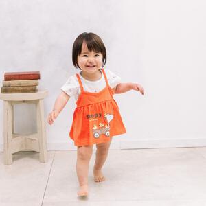 SNOOPY 半袖ロンパース &times;キャミソールチュニック スヌーピー レッド&times;80cm