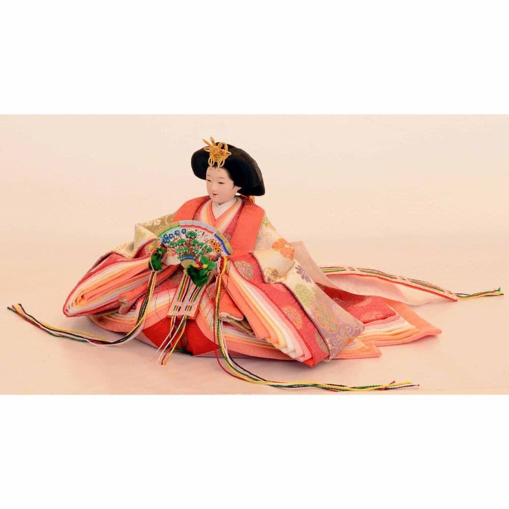 雛人形】親王飾り「優艶金箔押屏風正絹締切」 (605806)ひな人形