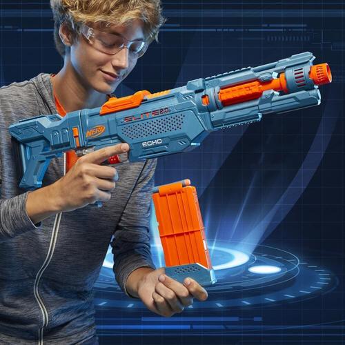 ナーフ エリート 2.0 エコー CS-10 手動 連射 ダーツ24本付属  8歳 9歳 10歳