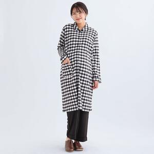 とろみらくちんパジャマ（サイドスリット）(ブラック&times;M-L)