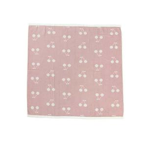 正方形湯上りタオル 総柄 チェリー柄(ピンク×フリー) ベビーザらス限定