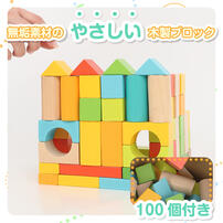 木製ブロックバケツ 100ピースセット トイザらス限定  3歳 4歳 5歳