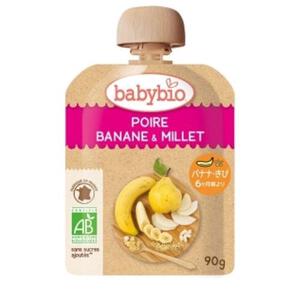 babybio ベビービオ 洋なし・バナナ・きび 【有機食材 ベビースムージー 離乳食 ベビーフード】【6ヶ月～】