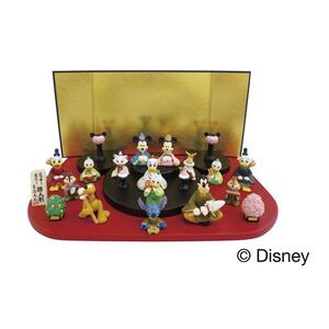 ディズニーキャラクター 段飾りひな人形（183118）雛人形 間口37cm お雛さま お雛様 ミニ  コンパクト キャラクター かわいい【メーカー直送】