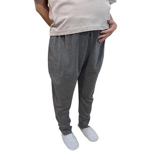ルームパンツ スムース ウエストアジャスター付き チャコール&times;L-LL