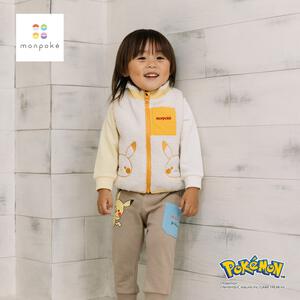 monpoke モンポケ ベスト ボア ピカチュウ ナチュラル×95cm