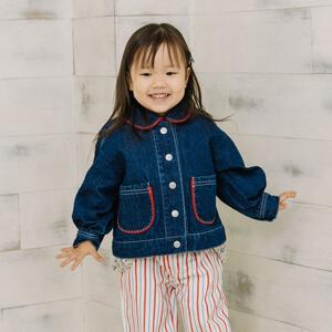 【FirstCloset×mioさん】デニムジャケット ネイビー×95cm