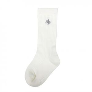 POLO BCS  無地ハイソックス プレイヤー刺繍(ホワイト×12ｰ15cm)