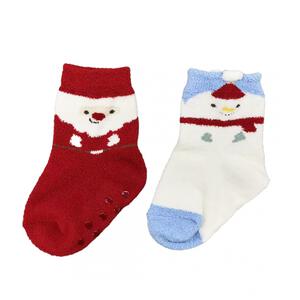 クリスマス モコモコ クルーソックス2P ベビーザらス限定