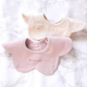 360度スタイ 2枚組 シロツメクサ&times;ワンポイント (アイボリー&times;フリー) ベビーザらス限定