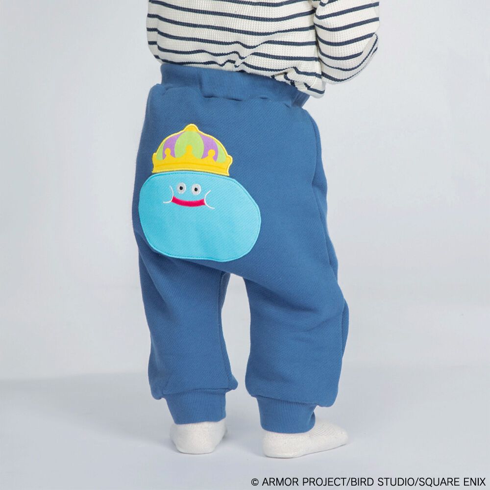 ドラクエベビー＆キッズ モンキーパンツ キングスライム(ブルー×90cm