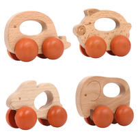 木製どうぶつ 手ころがしカー トイザらス限定【種類ランダム】  1歳 2歳 3歳