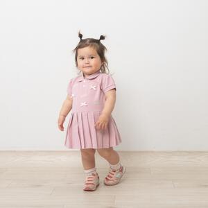 POLO BCS 半袖ロンパース ワンピース風 ピンク&times;70cm ベビーザらス限定