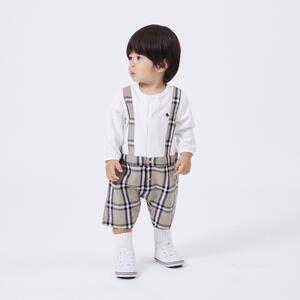 POLO BCS チェックレイヤード風ロンパース ベージュ&times;80cm ベビーザらス限定