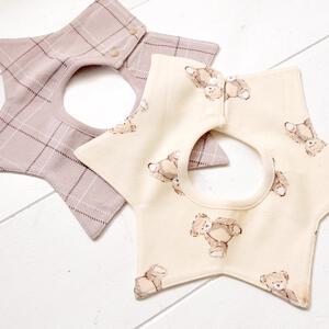 360度スタイ 2枚組 ぬいぐるみクマ&times;チェック ベビーザらス限定