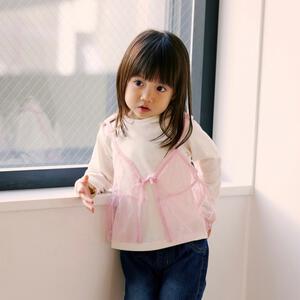 Sophitica 天竺チュールドッキングTシャツ(ピンク×90cm)