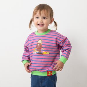 【Universal × chimajiro0730さん】 おさるのジョージ ボーダートレーナー パープル×80cm