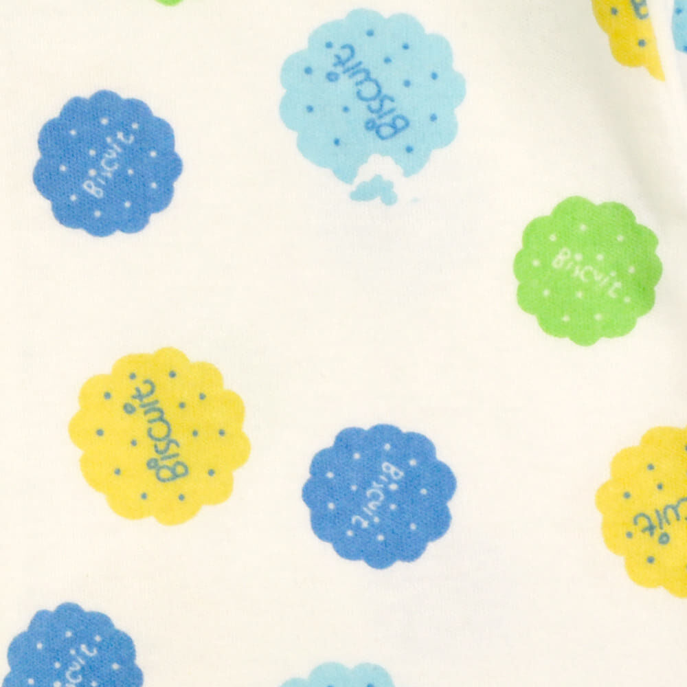 新生児国産ちびオール ビスケット柄（サックス×60-70cm） ベビーザらス