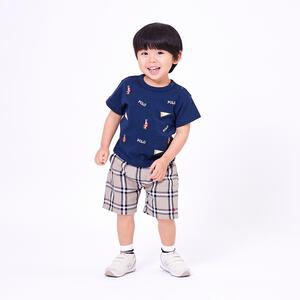 POLO BCS ロゴクマ半袖総柄Ｔシャツ ネイビー&times;80cm ベビーザらス限定 赤ちゃん 出産準備 出産祝い ベビー服 子供服
