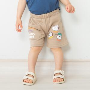 SNOOPY スヌーピー ハーフパンツ ベージュ×90cm