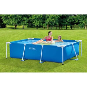 インテックス INTEX ファミリーフレームプール 【プールのみのサイズ】（約）220&times;150&times;60cm 空気入れ不要 キッズ 子供 水遊び ビニールプール 大型 ファミリープール