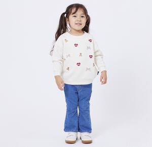 POLO BCS ハート刺繍トレーナー アイボリー×90cm ベビーザらス限定