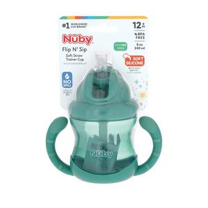 Nuby ヌービー Flip N Sip ツインハンドルマグカップ (グリーン)
