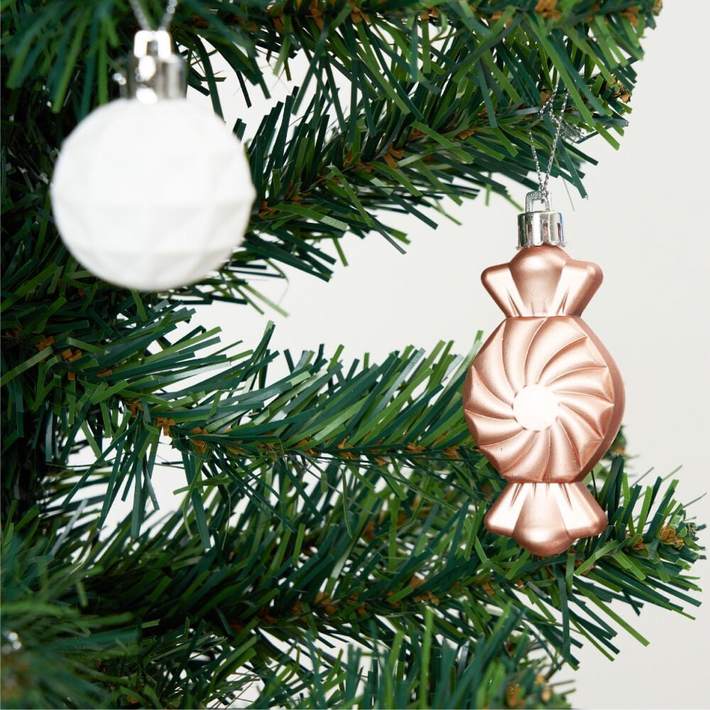 クリスマス】30PCSオーナメントセット ピンク＆シルバー＆ホワイト