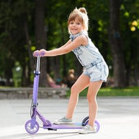 ハンドブレーキ付き 145mmキックスクーター（ポップラベンダー）折りたたみ キックボード キックスタンド アルミニウム製 バランス感覚 トイザらス限定  5歳 6歳 7歳