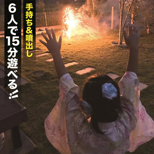 6人で15分遊べる 手持ち花火＆噴出しセットＬ大ボリューム【オンライン限定】手持ち花火セット 花火詰め合わせ【メーカー直送】