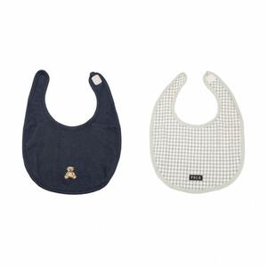POLO BCS スタイ2枚組 クマ＆ギンガム(ネイビー×FREE) ベビーザらス限定