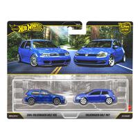 【予約受付商品】ホットウィール プレミアム2パック 2004 フォルクスワーゲン ゴルフ R32 / フォルクスワーゲン ゴルフ MK7【出荷予定日：2026年5月30日】