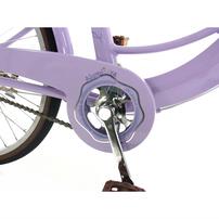 22インチ 身長120～135cm 子供用自転車 アルミラ ライトパープル  バスケット LED オートライト 7歳