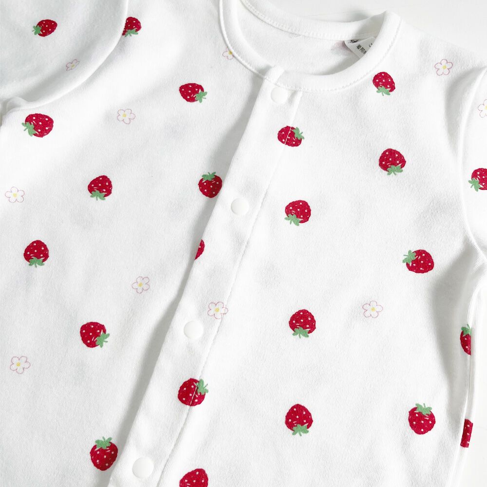 日本製ちびオール スムス イチゴ柄 ナチュラル×50-60cm ベビーザらス