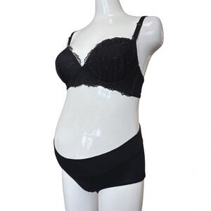 チュールレース ブラ＆ショーツ ブラック×M MU ベビーザらス限定　