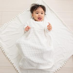 エンボス フリース スリーパー 白 ベビーザらス限定