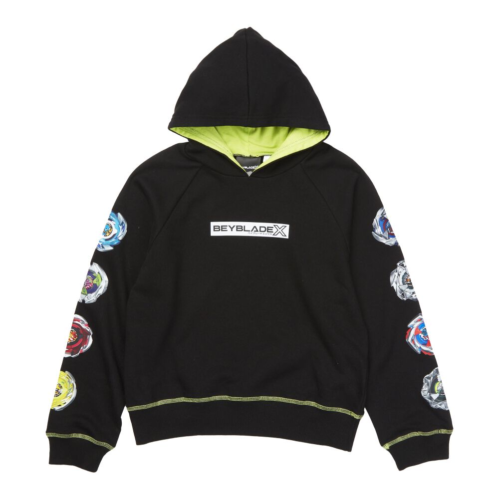 ベイブレードX ブラック XL パーカー 公式 BEYBLADE X 長袖パーカー ベイブレード エックス ブラック×120cm