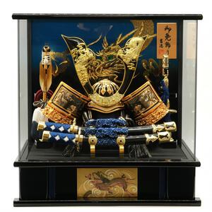 【五月人形】兜飾り ケース飾り「向い龍鍬形彫金アクリル」（538005）コンパクト 男の子 端午の節句 トイザらス・ベビーザらス限定【メーカー直送】