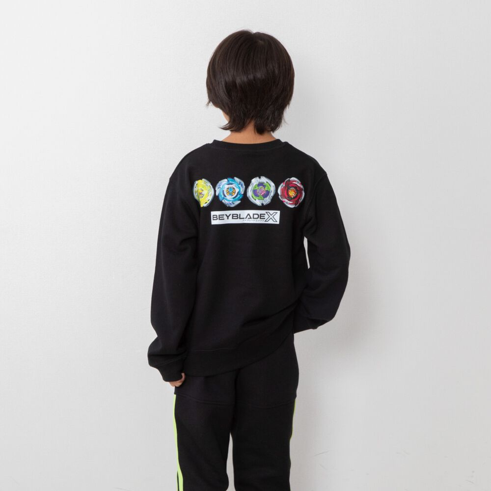 BEYBLADE X 長袖トレーナー 前後シールプリント ベイブレード エックス