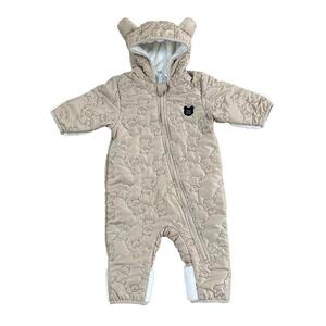 【ブラックフライデー】ジャンプスーツ くまみみ クマ柄 ミディアムベージュ×70cm ベビーザらス限定
