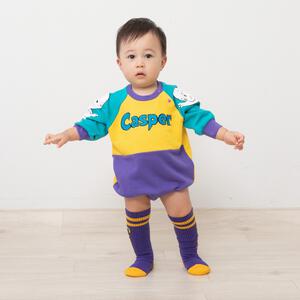 【Welcome to the Universe Baby × chimajiro0730さん】キャスパー 長袖ダルマボディスーツ イエロー×80cm