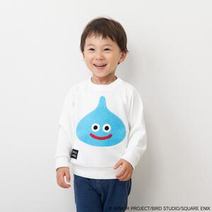 ドラクエベビー＆キッズ サガラ刺繍スウェットシャツ スライム(ホワイト×約95cm)
