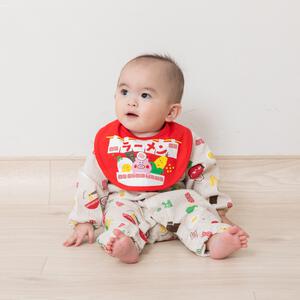 長袖ロンパス スタイツキ ニットキルト ラーメン レッド×70-80cm ベビーザらス限定