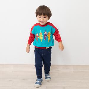 【お1人様1点限り】【テレタビーズ】袖配色トレーナー レッド×80cm