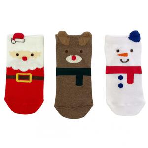 クリスマス柄 ロークルーソックス 3P ベビーザらス限定　
