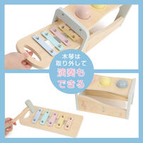 木製たたいてころころ ハンマーボール＆鉄琴 トイザらス限定  1歳 2歳 3歳