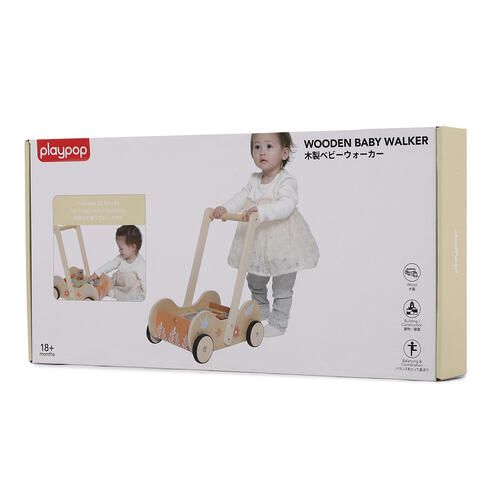 プレイポップ 知育おもちゃ 木製ベビーウォーカー 押し車 カタカタ トイザらス限定 1歳 2歳 誕生日プレゼント 男女兼用 Play POP playpop 